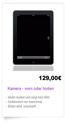  iPad 1,2,3 Reparatur Berlin Kamera vorn / Kamera hinten